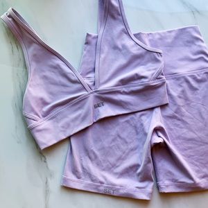 Revolve SETactive Purple Bra and Shorts